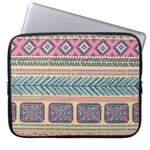 Tribal vintage ethnic seamless laptop sleeve