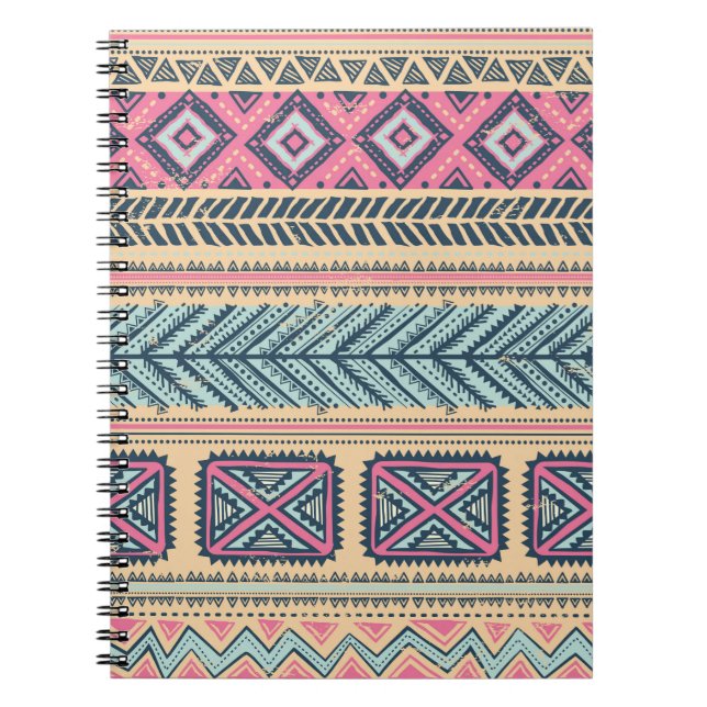 Tribal vintage ethnic seamless  notebook (Front)