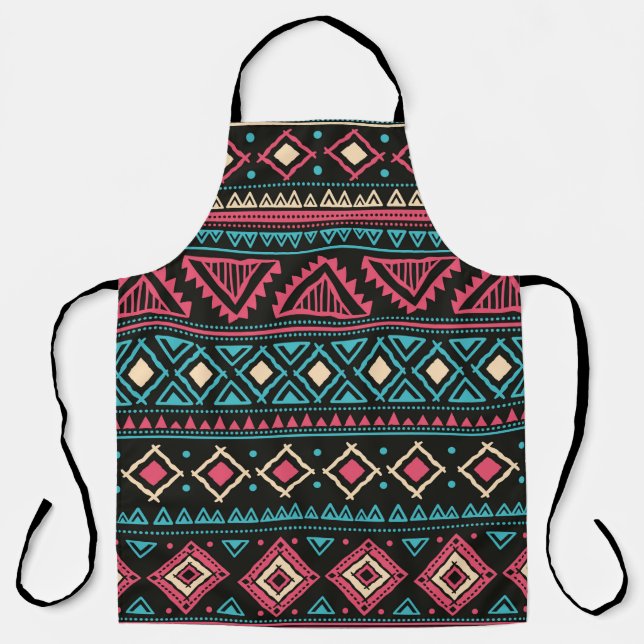 Tribal vintage ethnic seamless pattern apron (Front)
