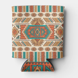 Tribal Vintage: Ethnic Seamless Pattern Can Cooler