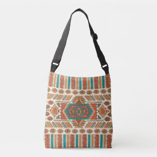 Tribal Vintage: Ethnic Seamless Pattern Crossbody Bag