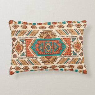 Tribal Vintage: Ethnic Seamless Pattern Decorative Cushion