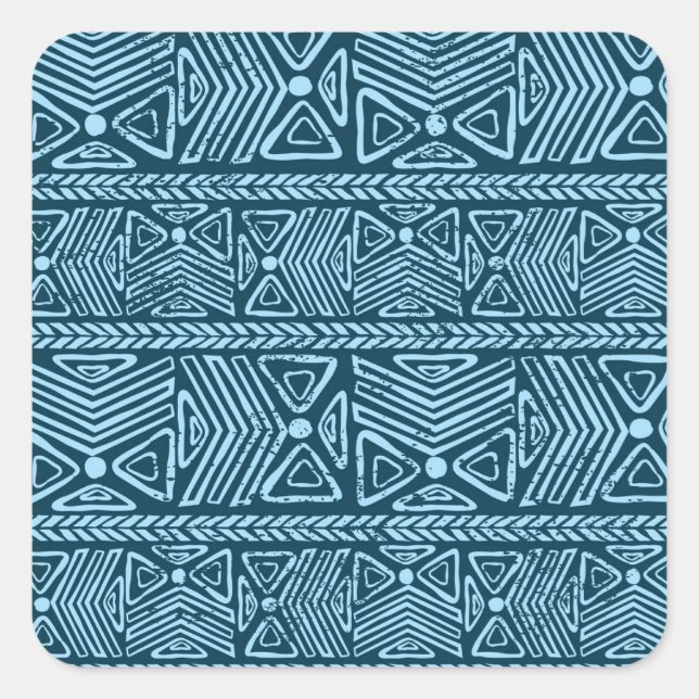 Tribal vintage ethnic, seamless pattern. square sticker (Front)