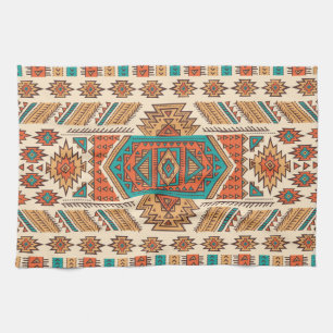 Tribal Vintage: Ethnic Seamless Pattern Tea Towel