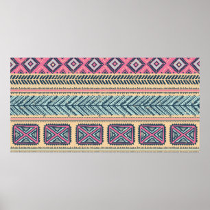Tribal vintage ethnic seamless poster
