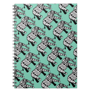 Tribal Walking Elephant Notebook