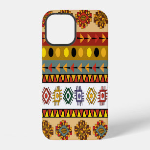 Tribal wallpaper, artistic ethnic design. iPhone 12 case