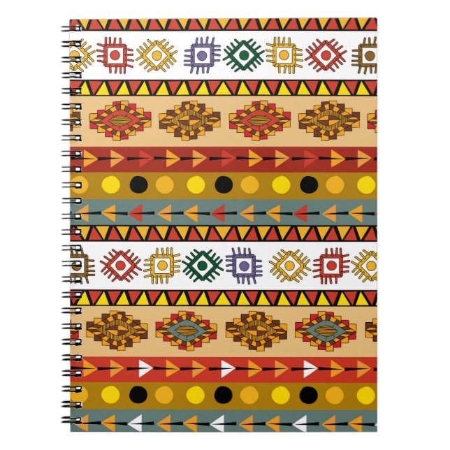 Tribal wallpaper, artistic ethnic design. notebook (Front)