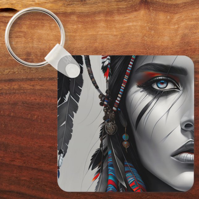Tribal Warrior Key Ring (Front)
