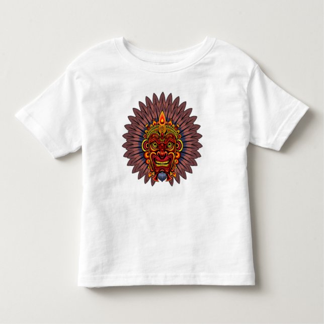 Tribal Warrior King Ritual Mask Toddler T-Shirt (Front)