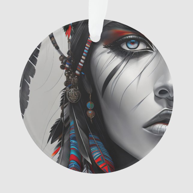 Tribal Warrior Ornament (Front)