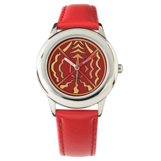 Tribal Watch Spiritual Native Art Wrist Watch (Front)