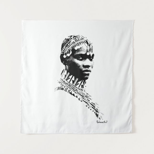 Tribal Wedding Bride  Tapestry (Front)