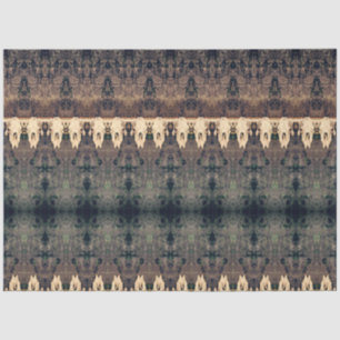 Tribal Western Pattern Brown Beige Bull Cow Skull Tissue Paper