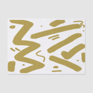 Tribal White and Gold  Tissue Paper