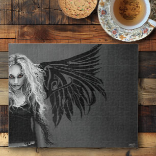 Tribal Wings Fallen Angel Red Jigsaw Puzzle