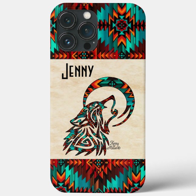 Tribal Wolf Case-Mate iPhone Case (Back)