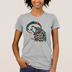 Tribal Wolf Howling At The MoonT-Shirt T-Shirt