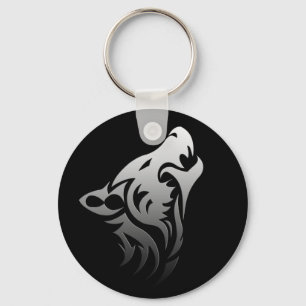 Tribal Wolf Key Ring