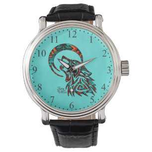 Tribal Wolf Kokopelli Watch