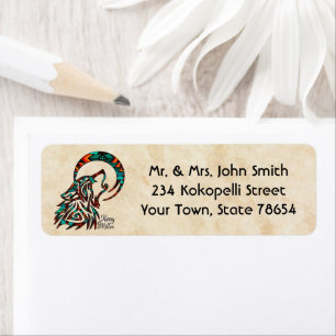 Tribal Wolf Label Return Address Label