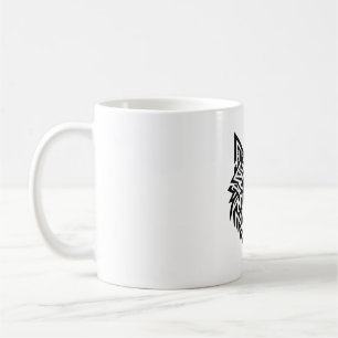 Tribal Wolf Mug – Bold Geometric Animal Design