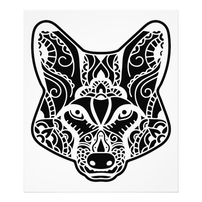 Tribal WOLF  Photo Print (Front)