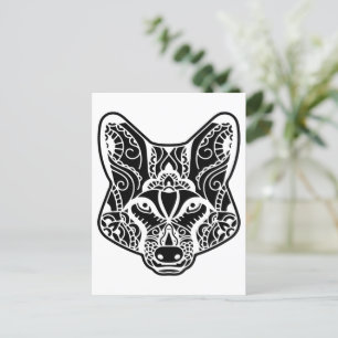 Tribal WOLF  Postcard