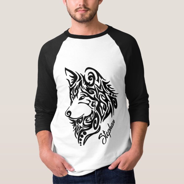Tribal Wolf T-Shirt (Front)