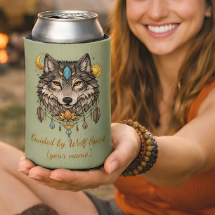 Tribal Wolf Totem: Personalised Spirit Animal Can Cooler