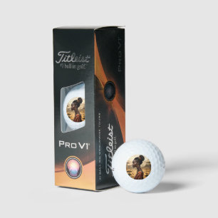 Tribal Woman Watching Over Her African Landscape, Golf Balls