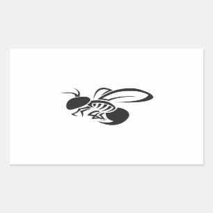 TRIBAL YELLOW JACKET RECTANGULAR STICKER