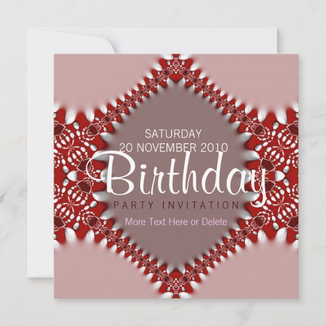 Tribalitic Sweet Birthday Invitation (Front)