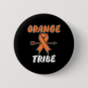Tribe Leukaemia Awareness Ribbon Support Graphic 6 Cm Round Badge