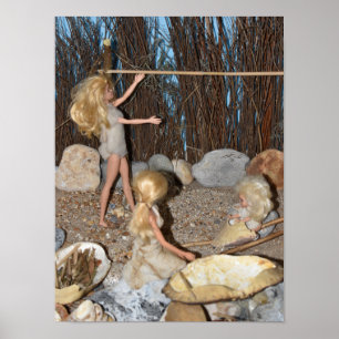 Tribe life in the camp. poster