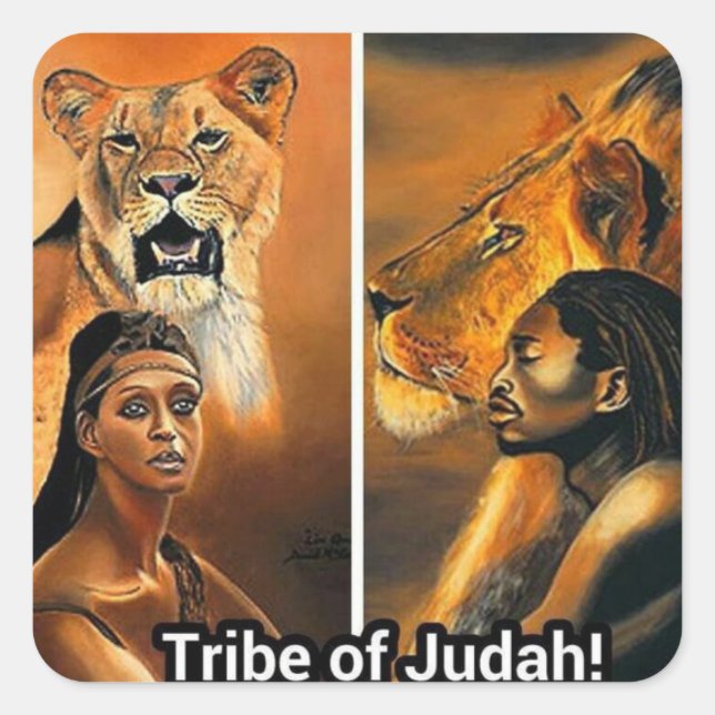 Tribe of Judah Square Sticker (Front)