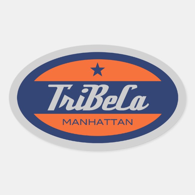 TriBeCa Oval Sticker (Front)