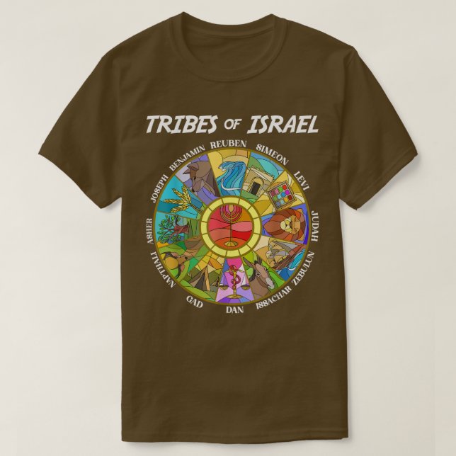 Tribes Of Israel Nation Hebrew Twelve Sons Jewish  T-Shirt (Design Front)
