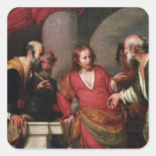 Tribute Money, c.1631 Square Sticker