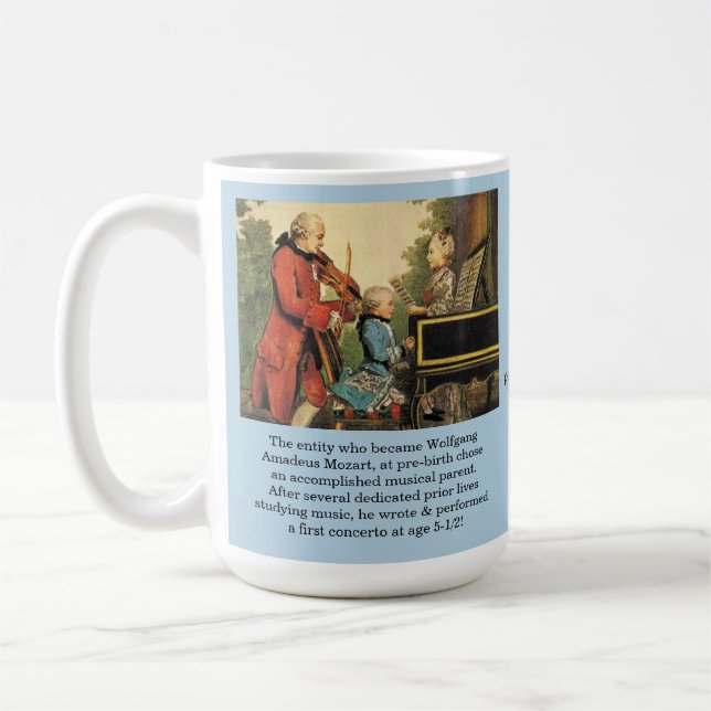Tribute Mug: Mozart: Be What You Want! Coffee Mug (Left)