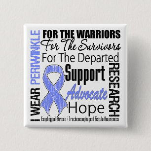 Tribute Oesophageal Atresia I Wear Periwinkle 15 Cm Square Badge
