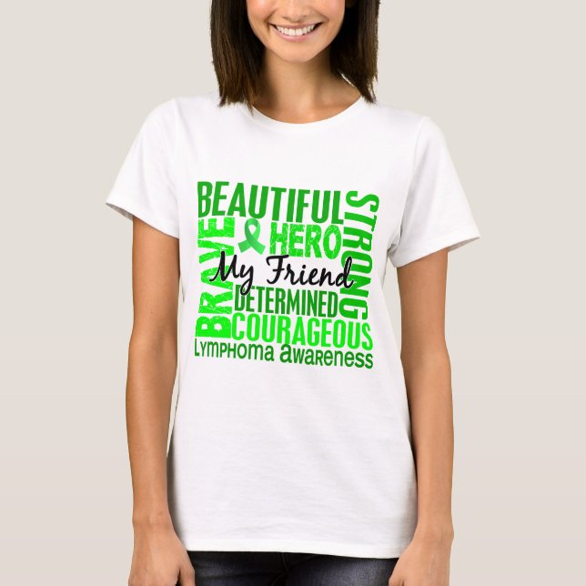 Tribute Square Female Friend Lymphoma T-Shirt (Front)