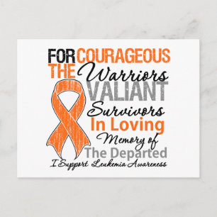 Tribute Support Leukaemia  Awareness Postcard