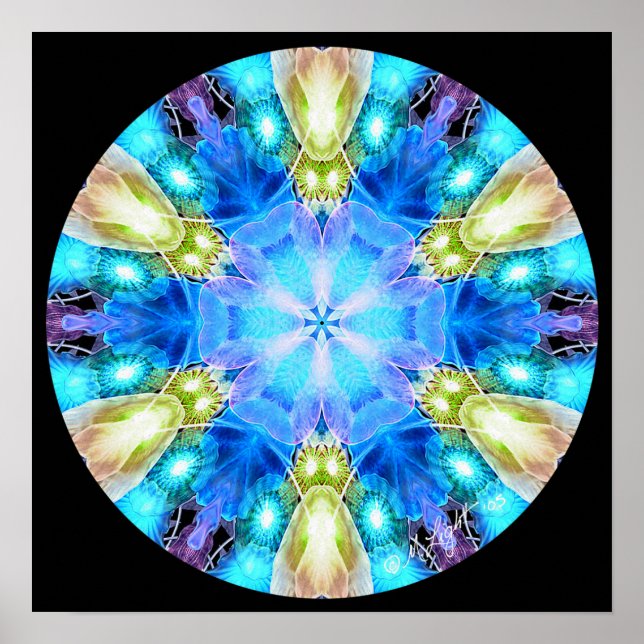"Tribute to Chihuly" Mandala Poster/ Print (Front)