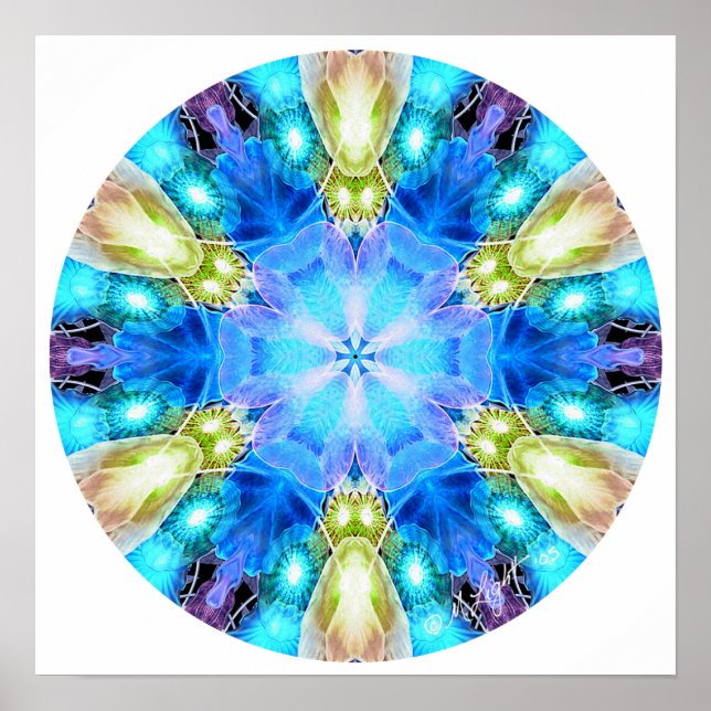"Tribute to Chihuly" Mandala Poster/ Print (Front)
