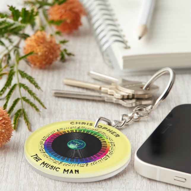 Tribute to music custom key ring (Front Right)