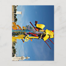 Tribute to Volunteerism created on a postcard