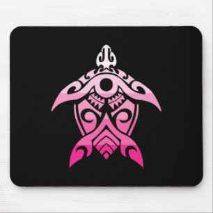 Tribyl Turtle Breast Cancer Awareness Hawaiian Pol Mouse Pad