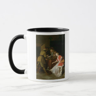 Tric-trac Players with a Lady and Her Dog Mug