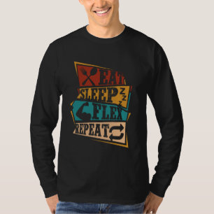 Triceps Workout Fitness Eat Sleep Flex Repeat T-Shirt